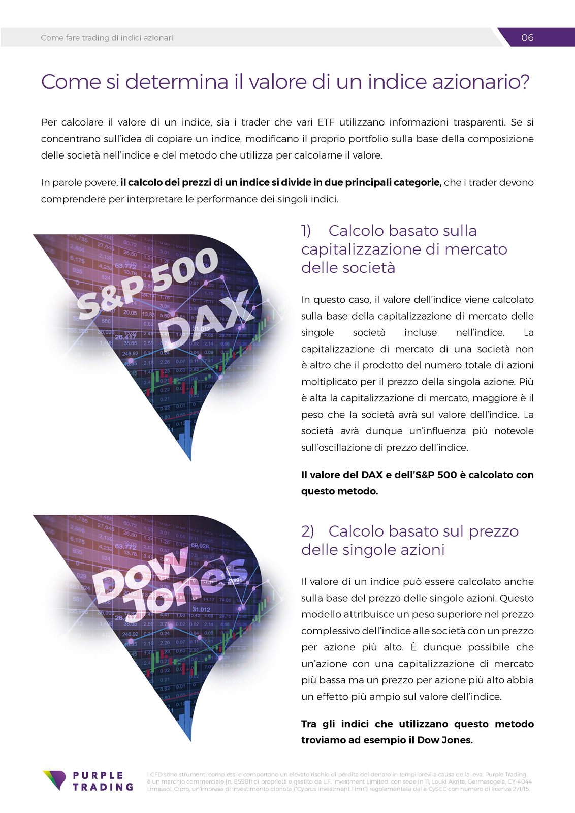 Futures indici azionari sales